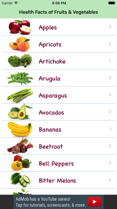How to cancel & delete Health Facts of Fruits and Vegetables from iphone & ipad 1