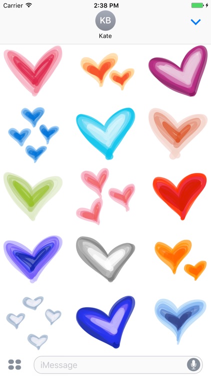 Pretty Hearts sticker love stickers for iMessage