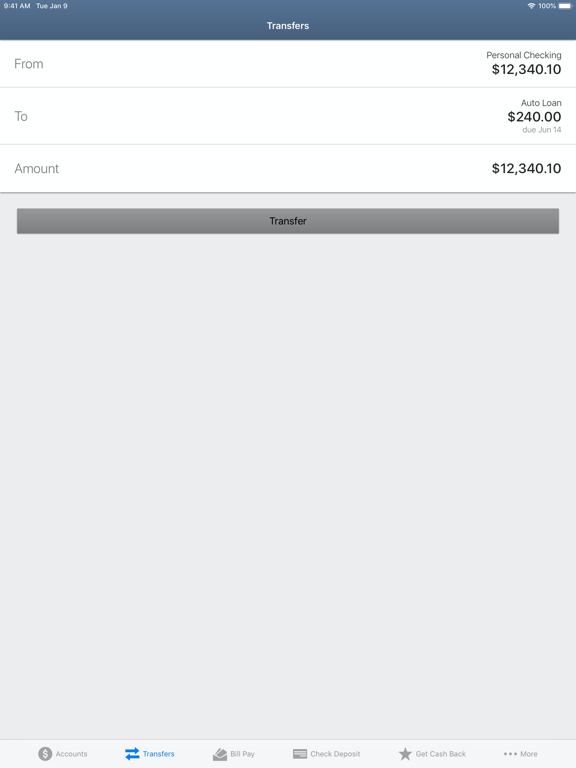 Ukrainian Selfreliance FCU, PA iPad screenshot 3 - Finance app
