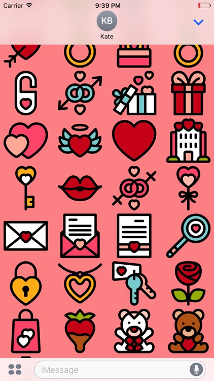 Valentine's Day Stickers - Love For Messages