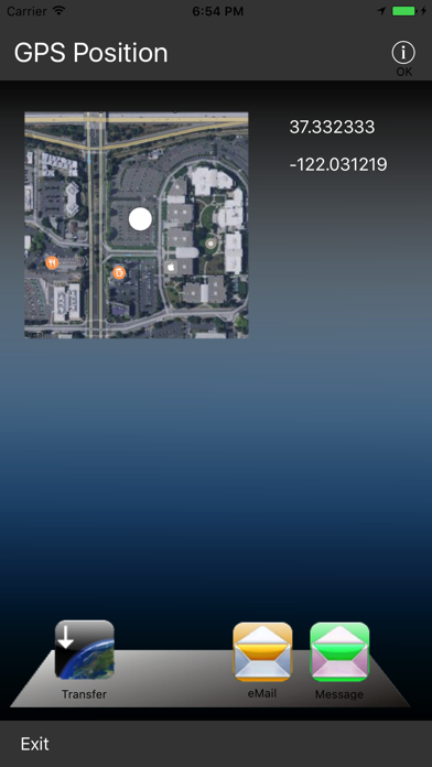 GPS Position Screenshot