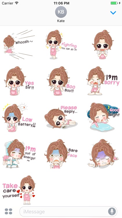 Amelia The Sweet Little Girl Stickers
