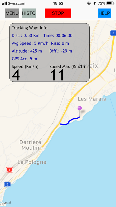 Screenshot #1 pour Maps Tools,GPS tracking,Speed