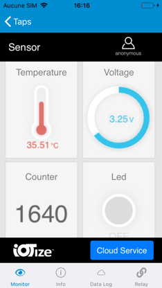 IoTize Tap Manager screenshot 2