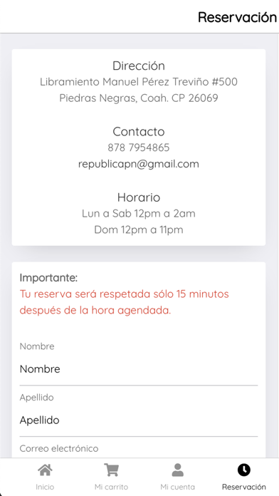 República Restaurants Screenshot