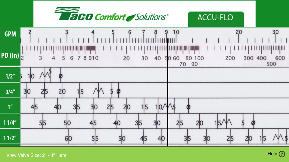 #1. Taco Accu-Flo Slide Rule (iOS) Podle: Taco, Inc.