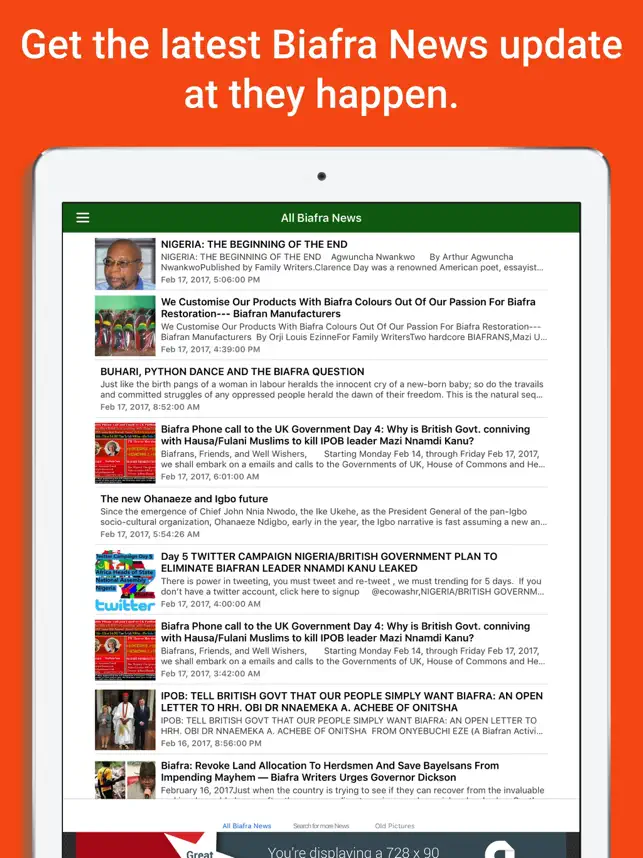 Immagine di 1 Biafra News + Radio + TV Extra iphone