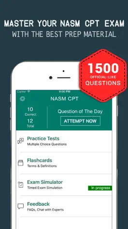 Game screenshot NASM® CPT Practice Exam Prep 2017 – Q&A Flashcards mod apk