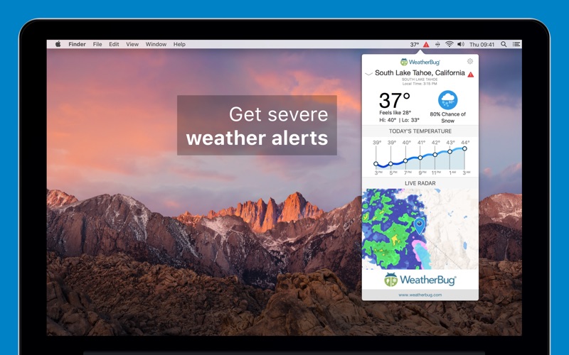 weatherbug - weather forecasts and alerts iphone screenshot 2
