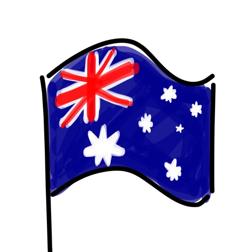 Australia sticker, travel AU stickers for iMessage icon