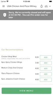 usa chicken and pizza witney iphone screenshot 1