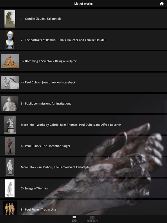 Camille Claudel Museum iPad screenshot