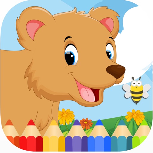 Animals Coloring Books-Drawing game for kid&Adults Icon