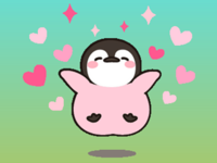 Cute Penguin 3 Stickers pack