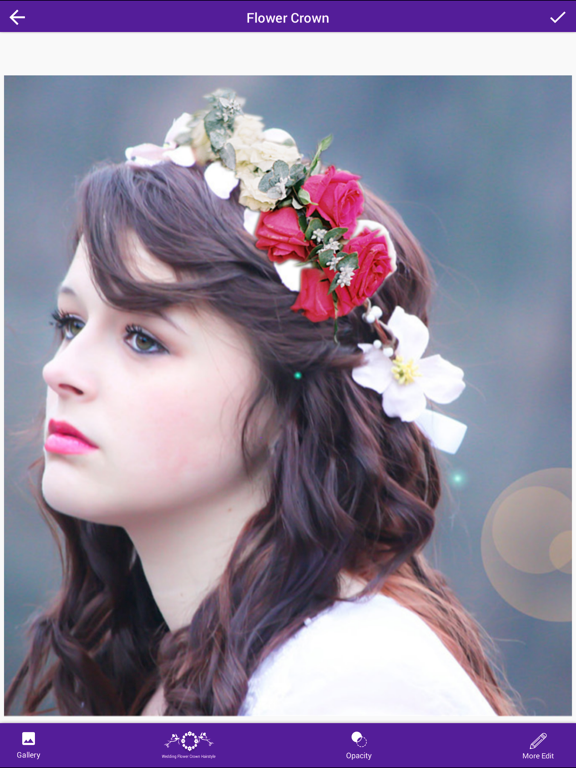 Screenshot #4 pour Wedding Flower Crown Hairstyle Photo Editor