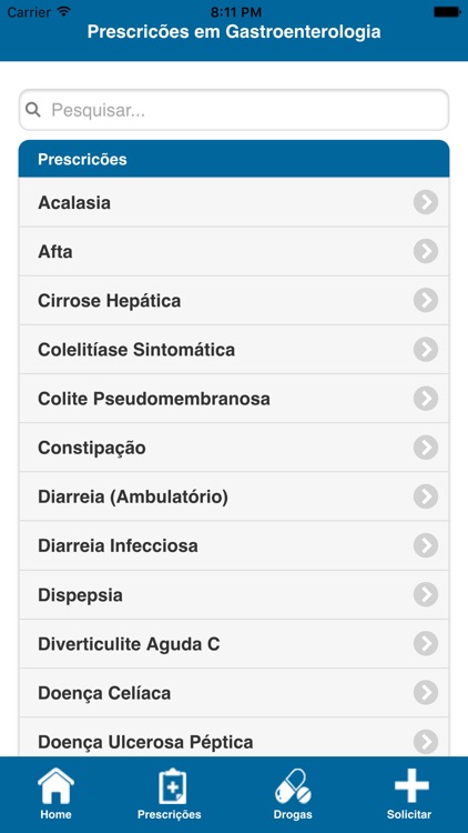 Prescrições Gastroenterologia