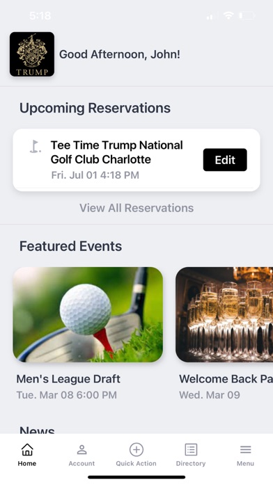 Trump Golf Charlotte Screenshot