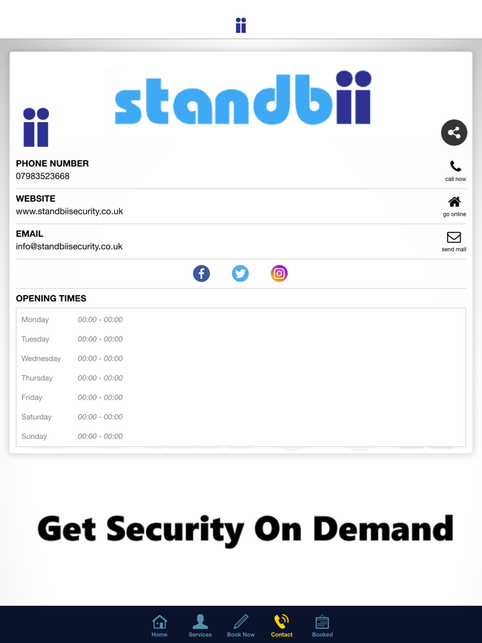 Standbii Security App