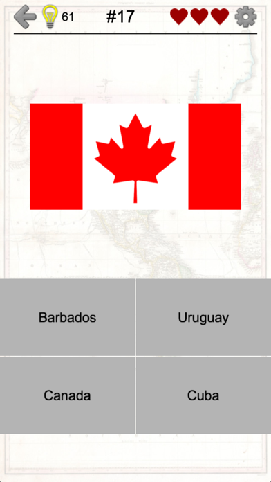 American Countries and Caribbean: Flags, Maps Quiz Screenshots