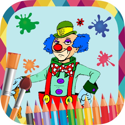 Clowns to paint - coloring book to draw circus
