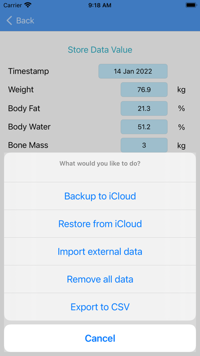 Health for Tanita Screenshot