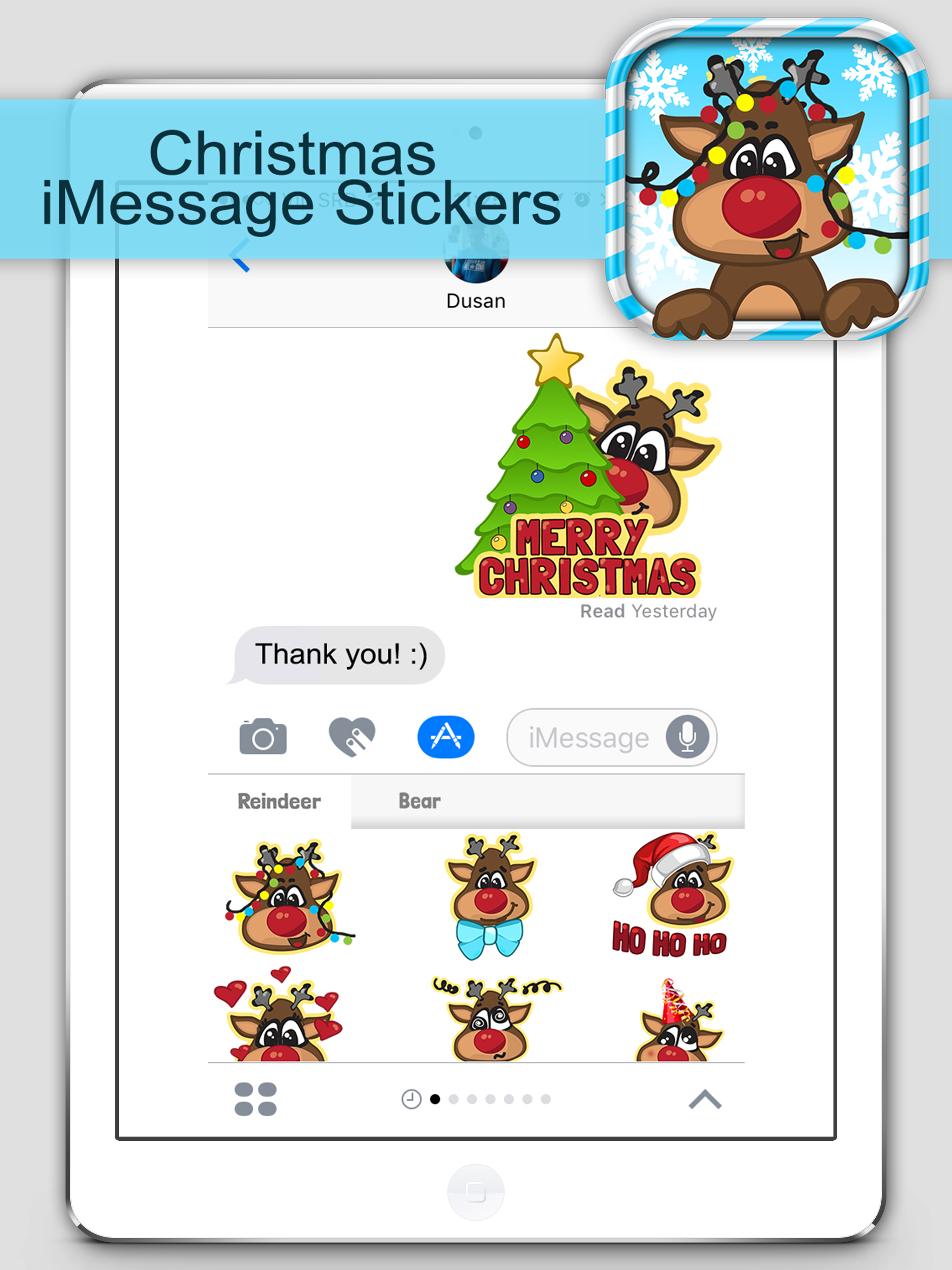 Christmas Stickers for iMessage - Fun Text.ing screenshot 5