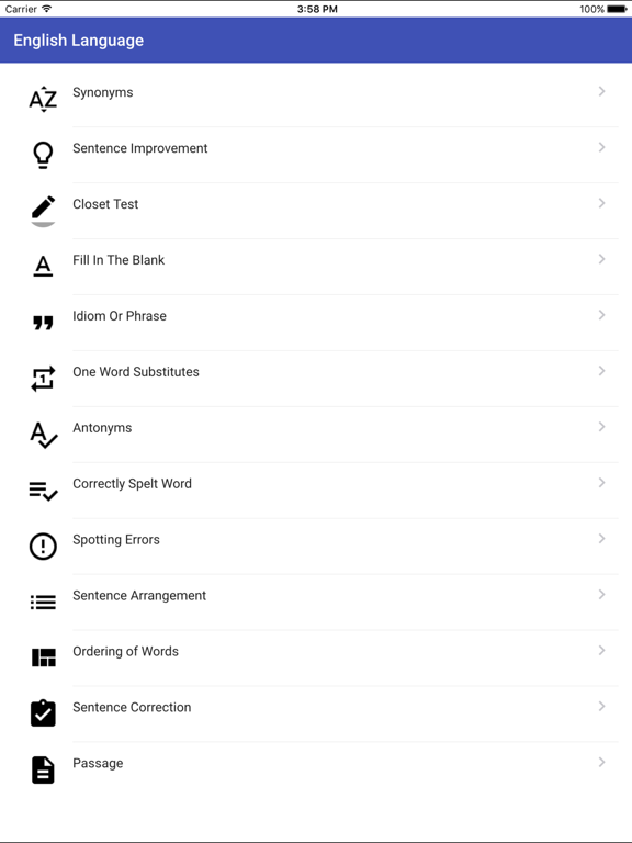 Screenshot #5 pour English Language Practice Mock Tests