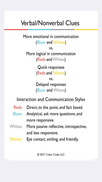 Color Code Quick Cards