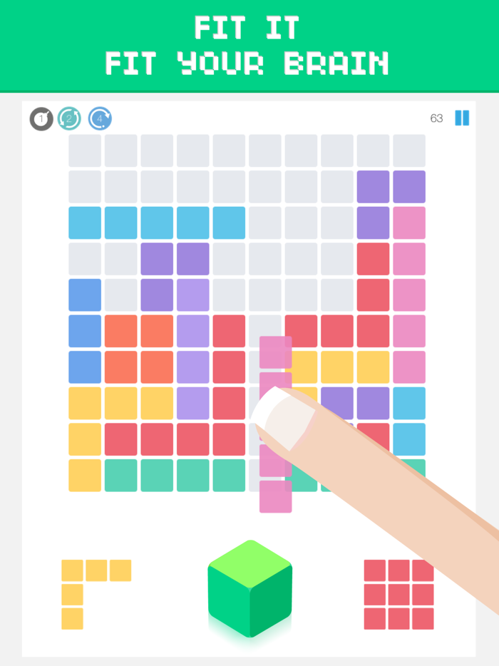 Block original tether color fill hexic