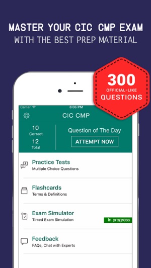 CIC CMP Practice Exam Prep 2017 – Q&A Flashcards(圖1)-速報App