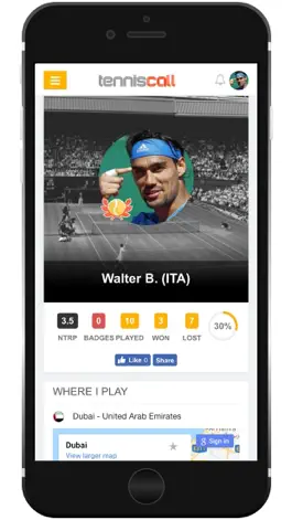 Game screenshot TennisCall | Sport Player App apk