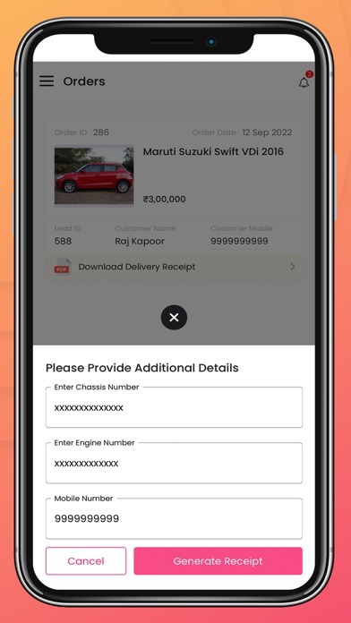 Automobile Dealership App Screenshot