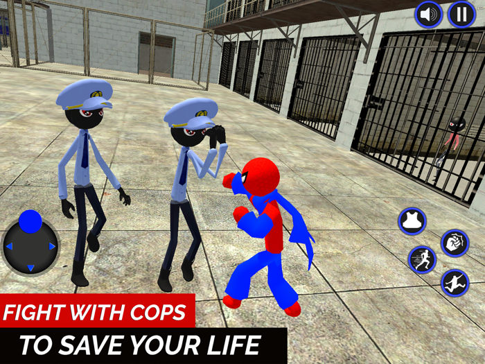 Spider Hero Jail Base Sim War