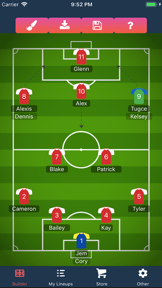 Build Lineup screenshot