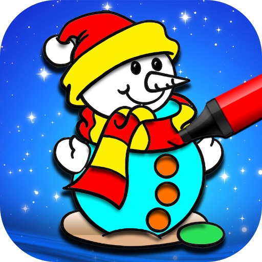 Kids Christmas Coloring Pages - Christmas Game Icon