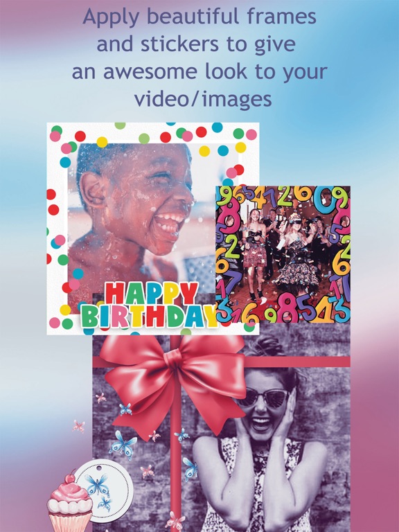 Birthday Slideshow Maker – Free Funny Video.s iPad screenshot 4 - Photo & Video app