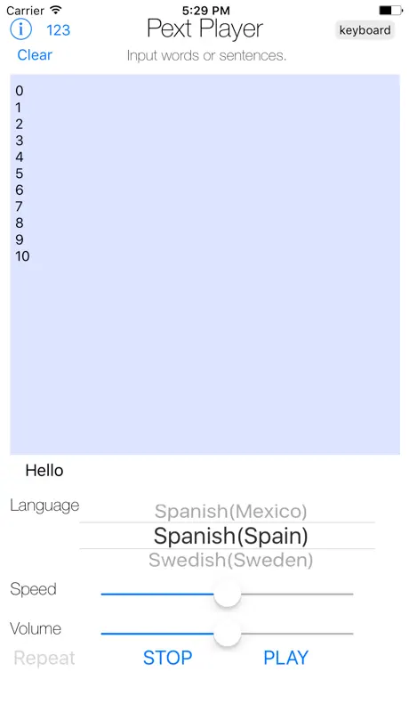 text player
