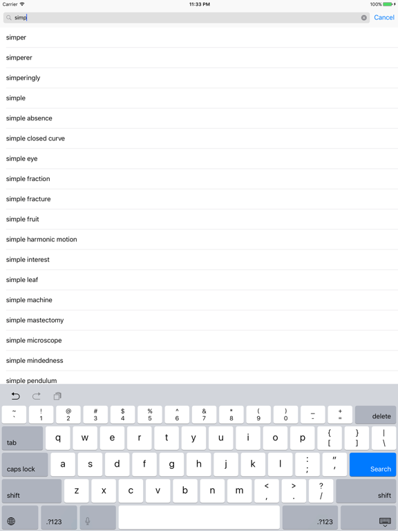 Plain English Dictionary - Simple and Basic iPad screenshot 2 - Reference app