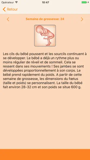 Capture d'écran de WomanLog Pregnancy Calendar sur iPhone 3