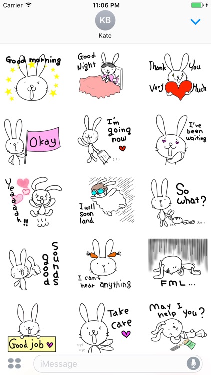 Betsy The Intelligent Bunny Stickers