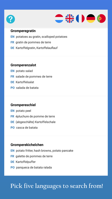 Words Luxembourgish Dictionary Screenshot