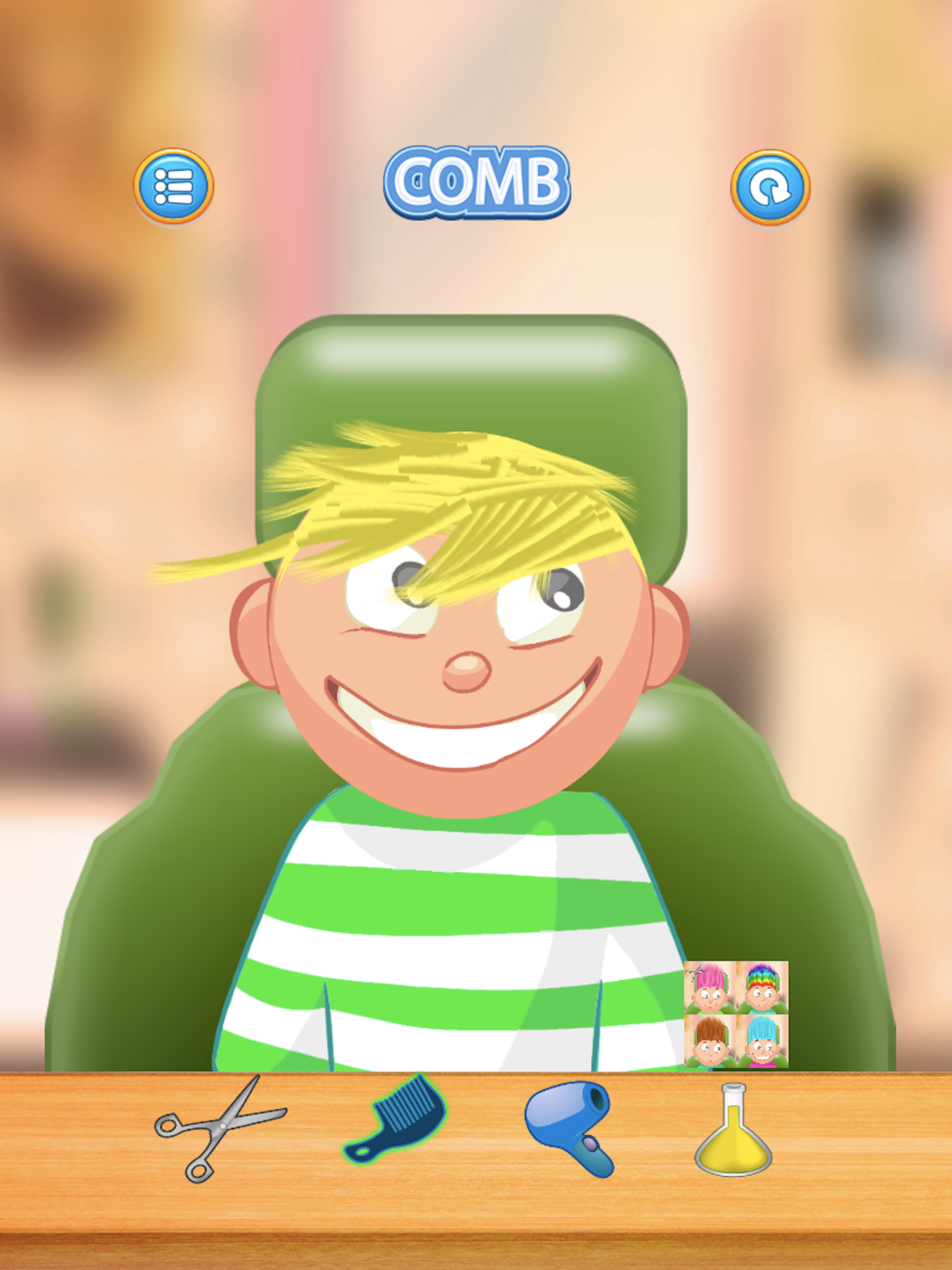 Child game / hair cut (Yellow)