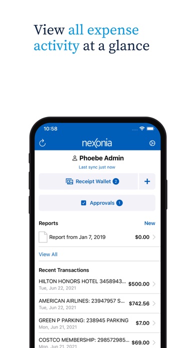 Nexonia Expenses Screenshot