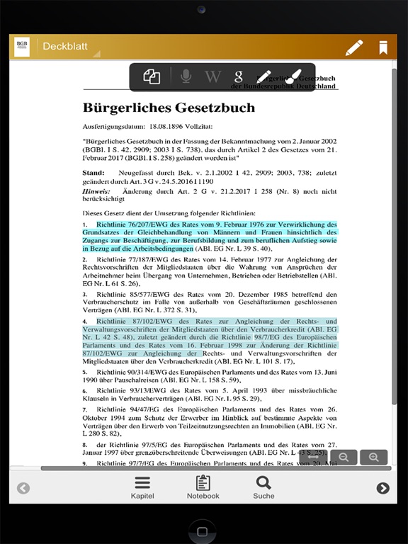 Screenshot #6 pour BGB - Bürgerliches Gesetzbuch