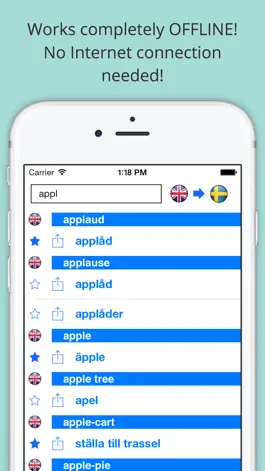 Game screenshot Offline English Swedish Dictionary: Engelsk Ordbok mod apk