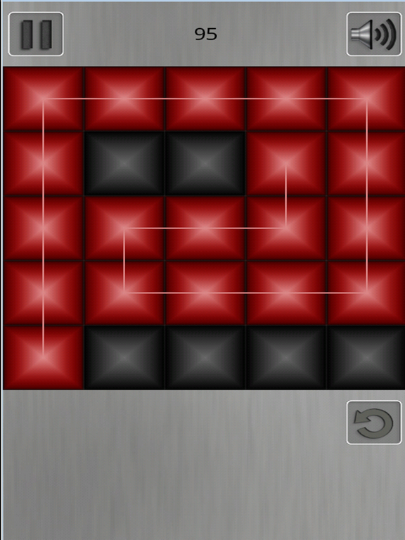 ZigZag Puzzle. Red and black iPad screenshot