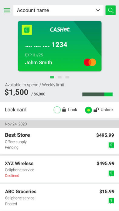 CASHét App Screenshot