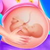 Pregnant twins newborn care icon