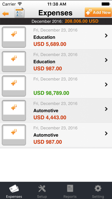Screenshot #2 pour iExpenses - Track Expenses