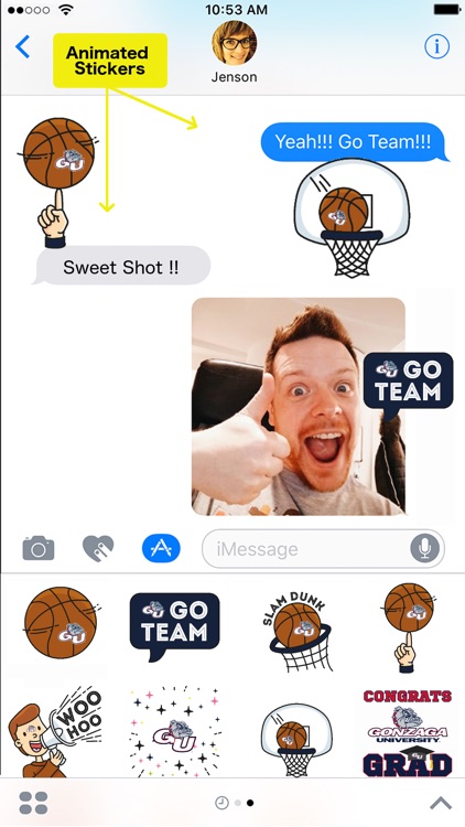 Gonzaga University Animated+Stickers for iMessage